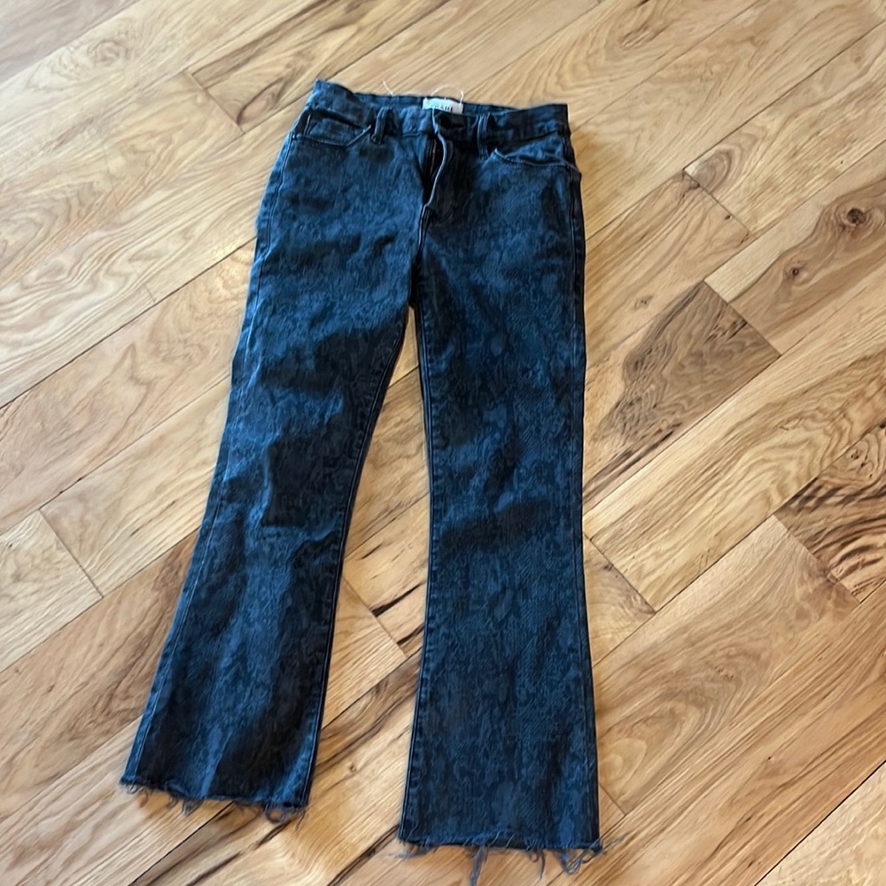 FRAME jeans. size: 26. color: snake print.